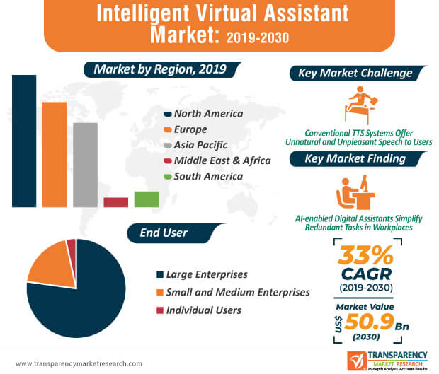 Intelligent Virtual Assistant Market Infographic