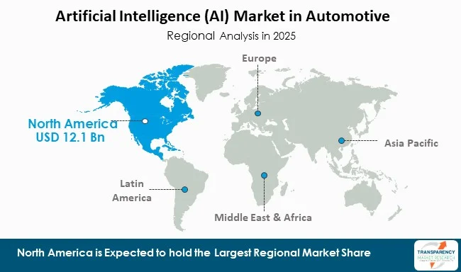 Artificial Intelligence (ai) Market In Automotive By Region