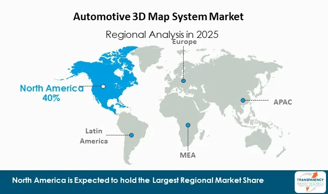 Automotive 3d Map System Market By Region