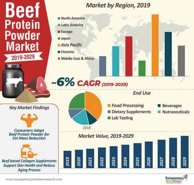 beef protein powder market infographic