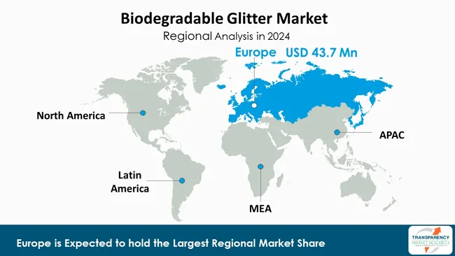 Biodegradable Glitter Market By Region
