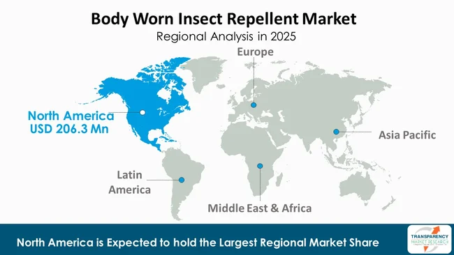 Body Worn Insect Repellent Market By Region Body Worn Insect Repellent Market By Region