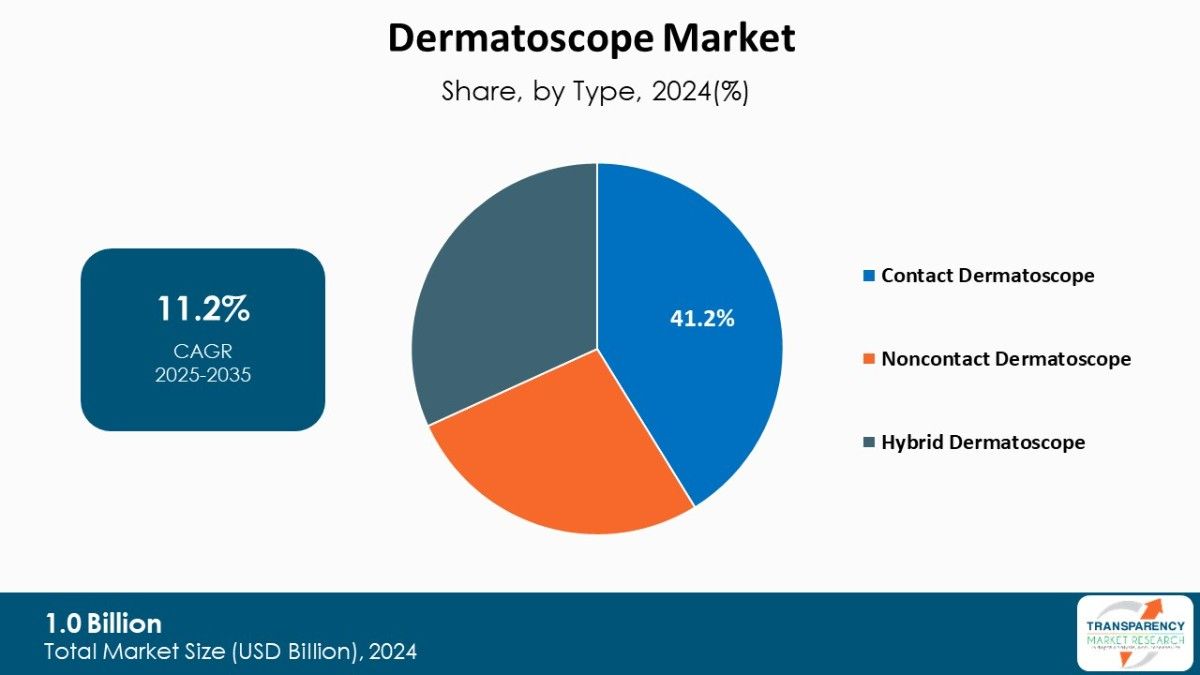 Dermatoscope Market Share By Type 2024