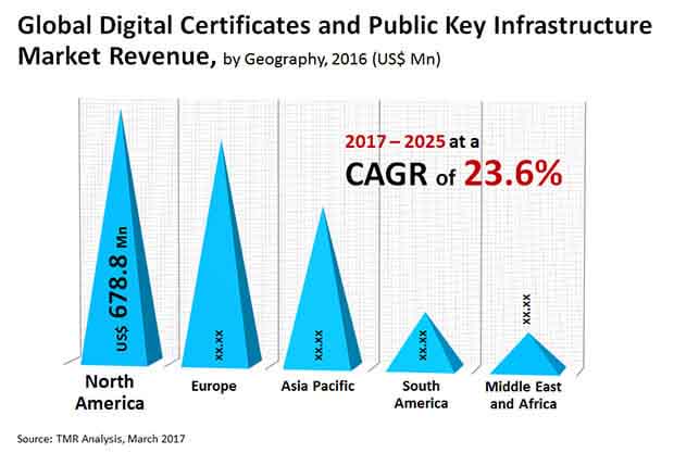 digital certificates public key infrastructure market