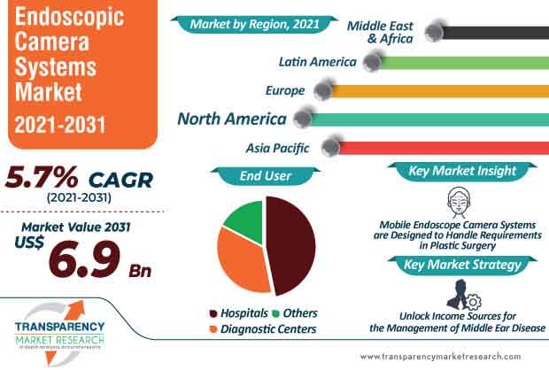 endoscopic camera systems market infographic
