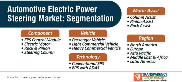 global automotive electric power steering market segmentation