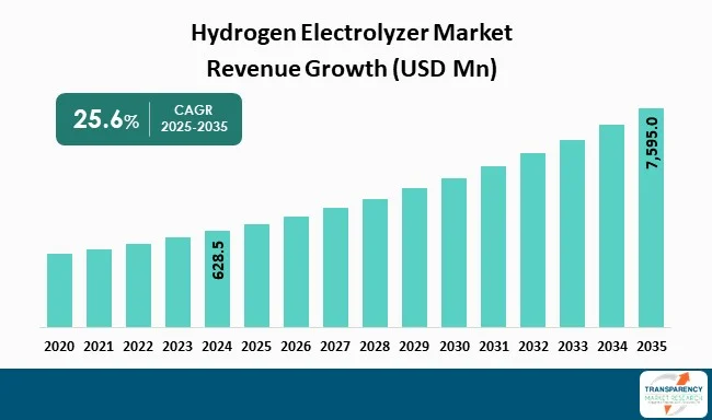 Hydrogen Electrolyzers Market By Revanue 2024 To 2035