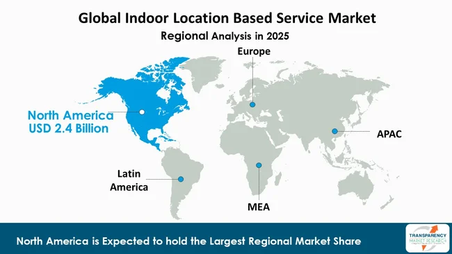 Indoor Location Based Service Market By Region