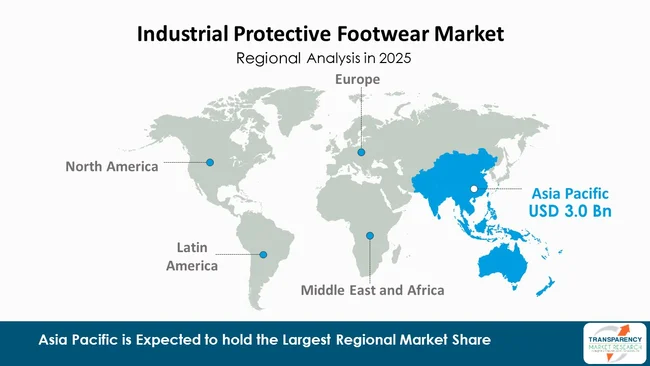 Industrial Protective Footwear Market By Region Industrial Protective Footwear Market By Region