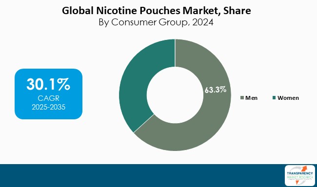 Nicotine Pouches Market Share By Consumer Group 2024