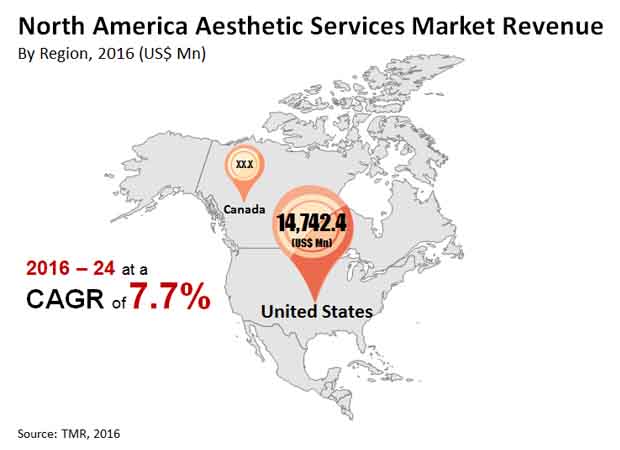 north america aesthetic services market