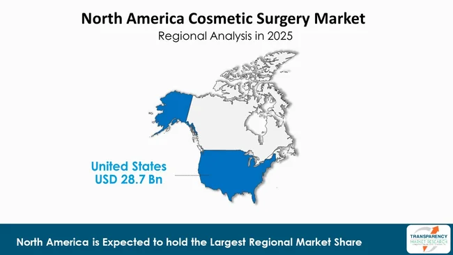 North America Cosmetic Surgery Market By Region
