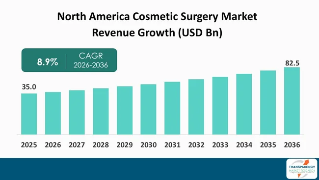 North America Cosmetic Surgery Market By Revenue