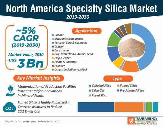 north america specialty silica market infographic