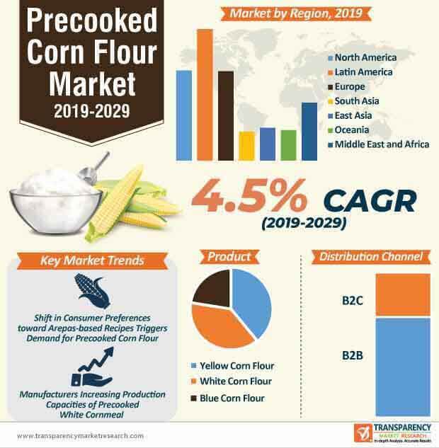 precooked corn flour market infographic