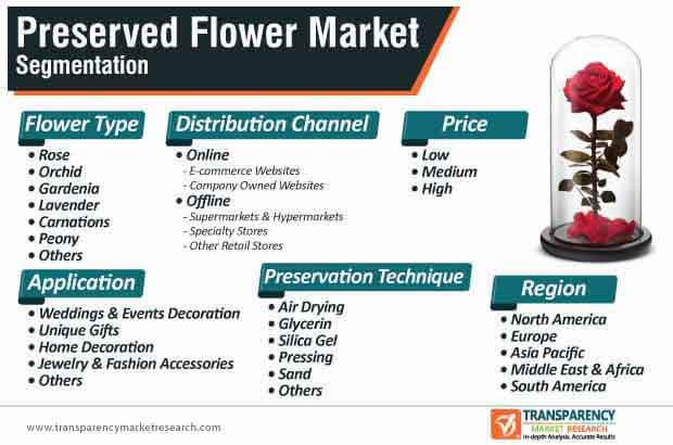 preserved flower market segmentation