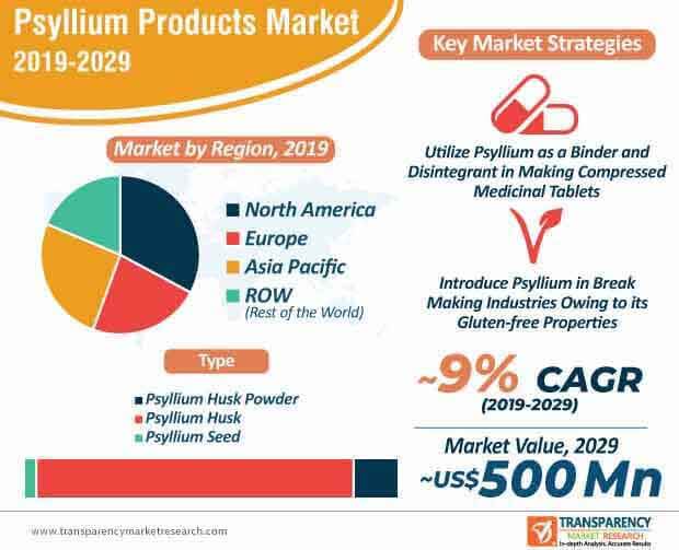 psyllium products market infographic