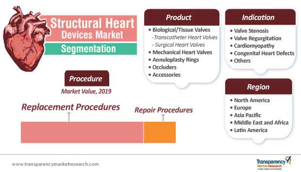 structural heart devices market segmentation